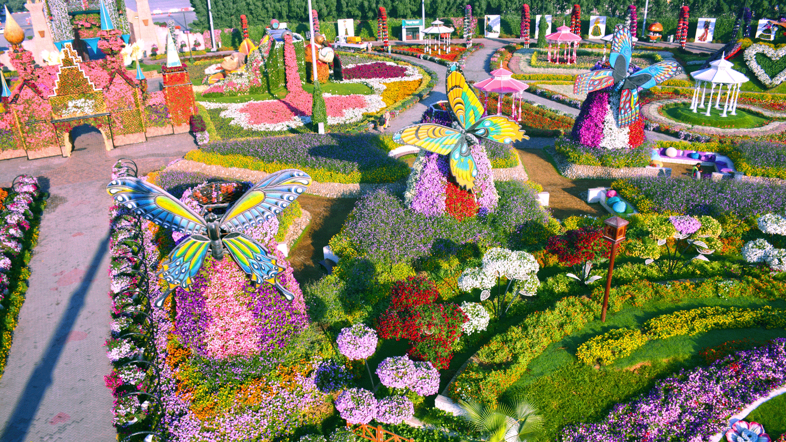 Dubai miracle garden, outlet mall and global village tour.